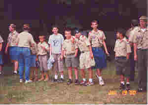 Ben Weide with Troop 39 at Camp Eastman, Nauvoo, Illinois;  Summer 2000.