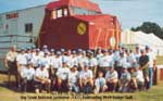 BSA Jamboree 2001; Fort A.P. Hill, Virginia; 
      Railroading Merit Badge staff