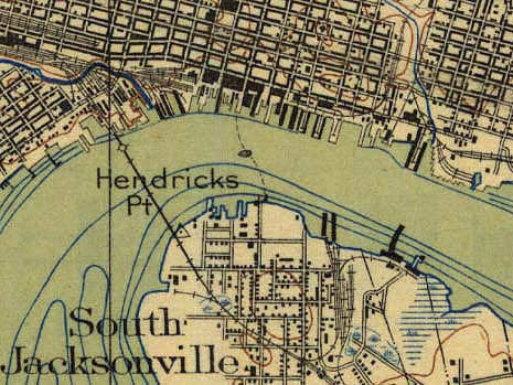 Sample from USGS Jacksonville 1918 Quadrangle