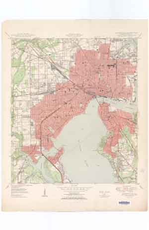 USGS Jacksonville 1950 Quadrangle