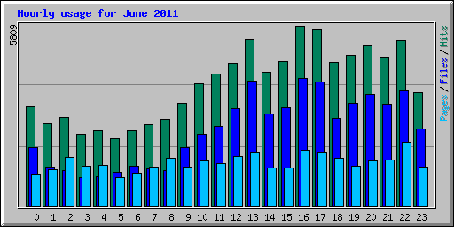 Hourly usage for June 2011