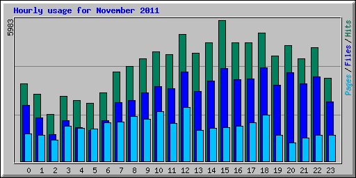 Hourly usage for November 2011