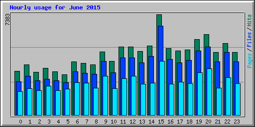 Hourly usage for June 2015