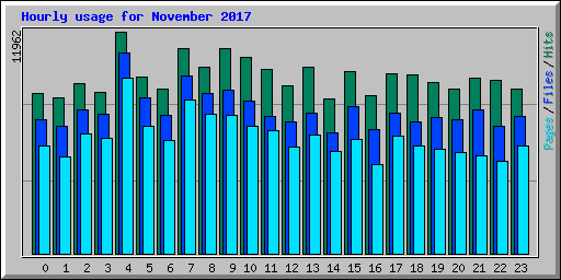 Hourly usage for November 2017